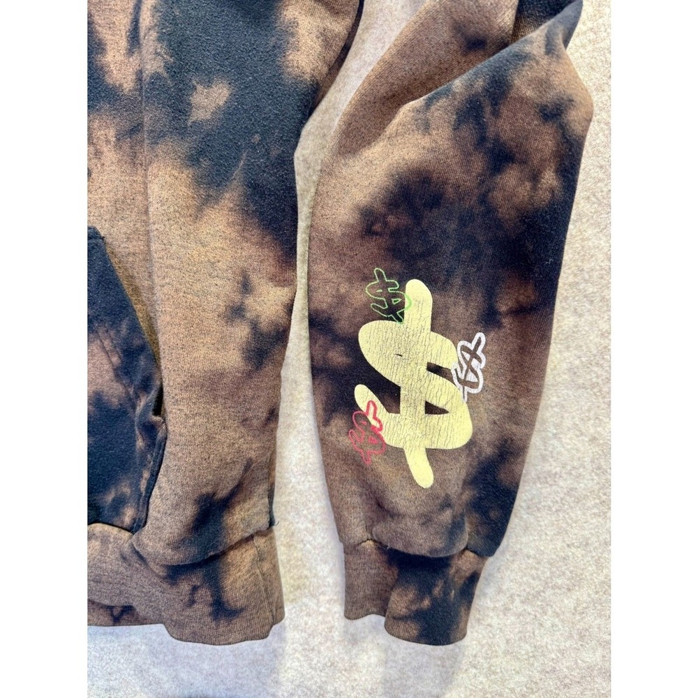 Richie Rich Graphic Hoodie Small Brown Black Tie Dye Streetwear Sweatshirt - Picture 4 of 9